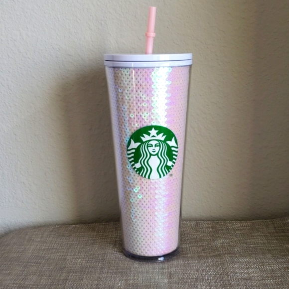 Starbucks Kitchen New Starbucks Holiday Sequin Tumbler 220 White
